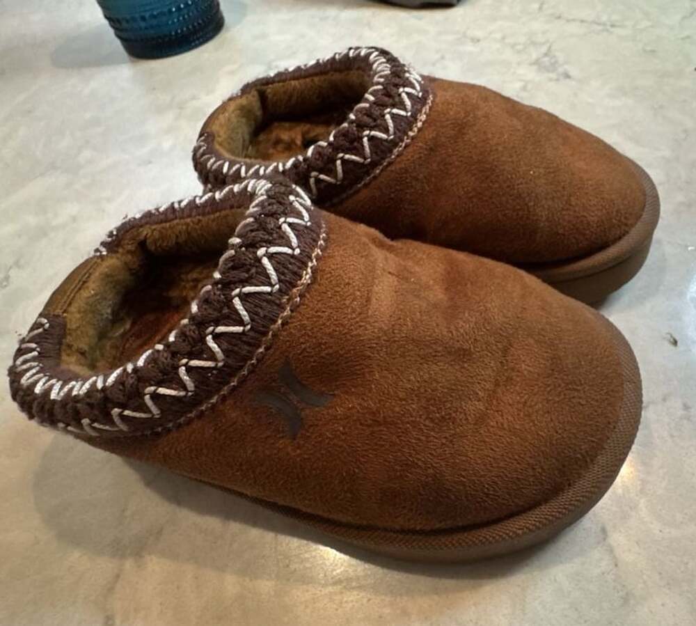 Hurley Kids Modi Slippers Size 7 Brown Indoor Outdoor
